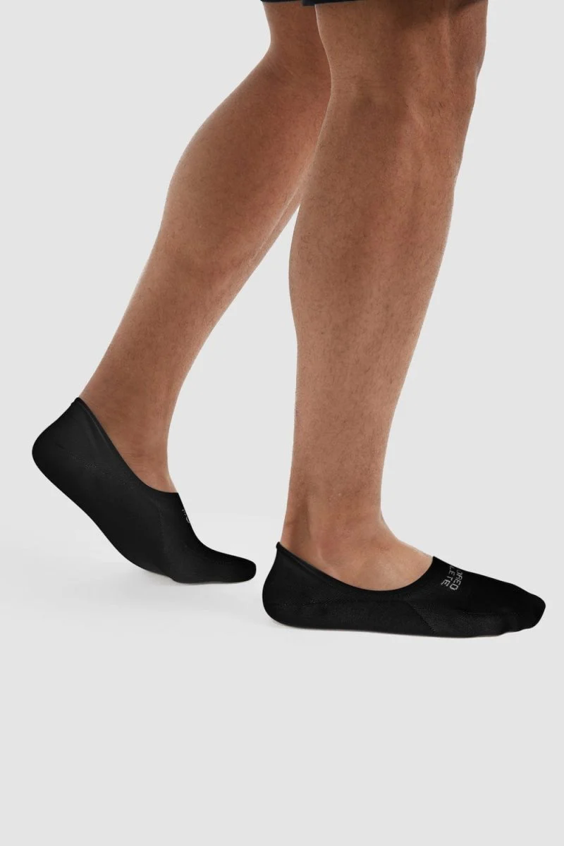 3 Pack No Show Socks in Black - Image 3