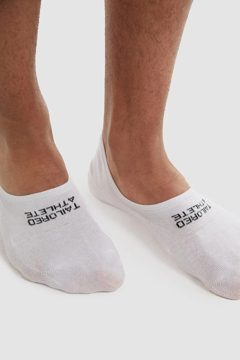 3 Pack No Show Socks in White - Image 3