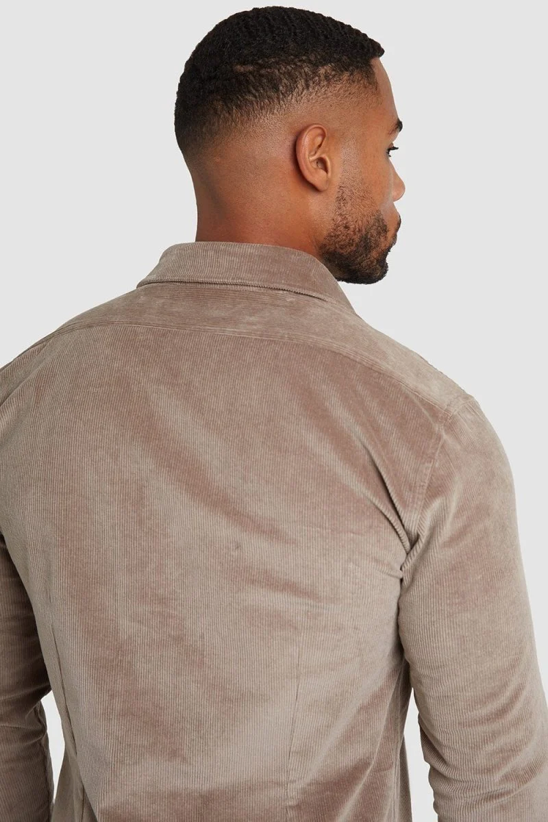 Cord Overshirt in Mole - Image 6