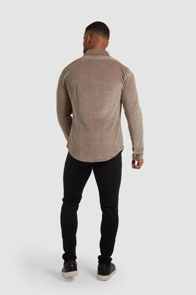 Cord Overshirt in Mole - Image 7