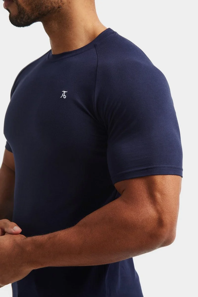 Premium Muscle Fit T-Shirt in True Navy - Image 4