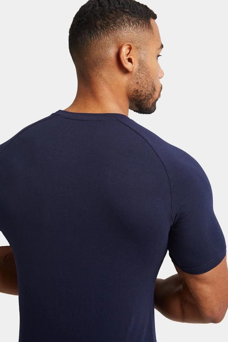 Premium Muscle Fit T-Shirt in True Navy - Image 6