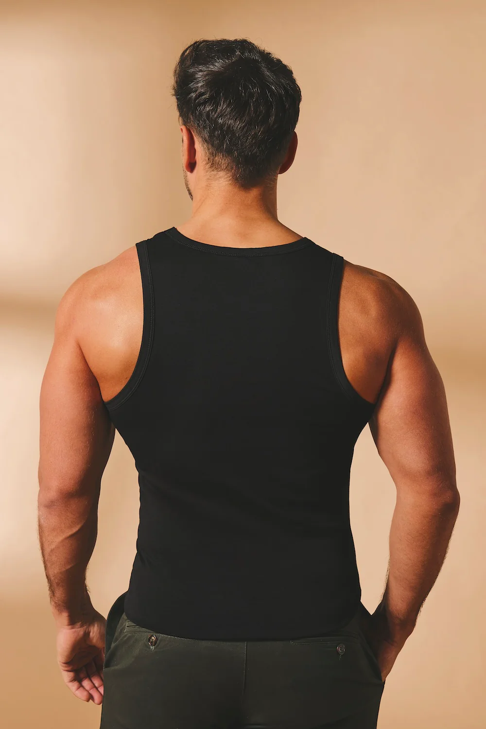 Muscle Fit Vest in Black - Image 6