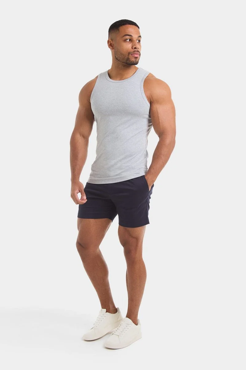 Muscle Fit Vest in Grey Marl - Image 5