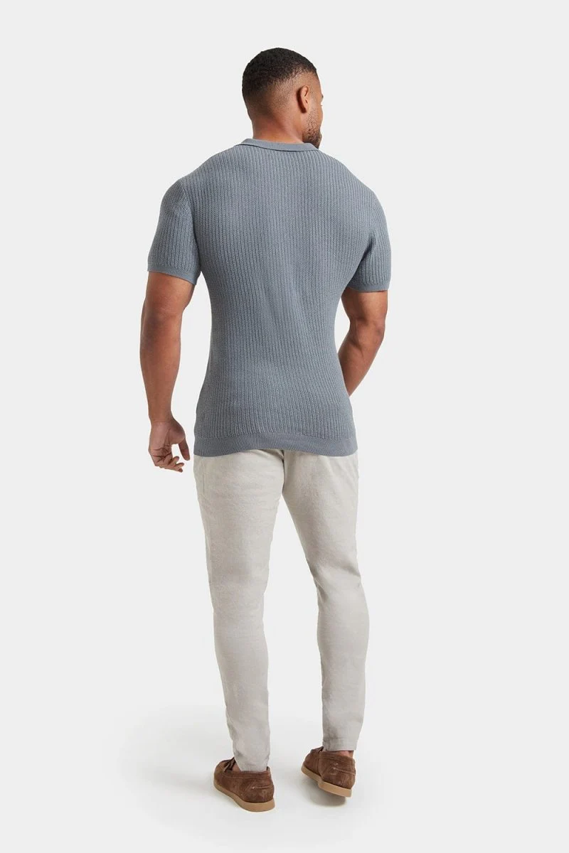 Stretch Linen-blend Trousers in Stone - Image 7