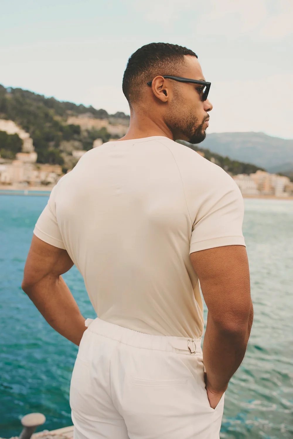 Mercerised Cotton T-Shirt in Alabaster - Image 8