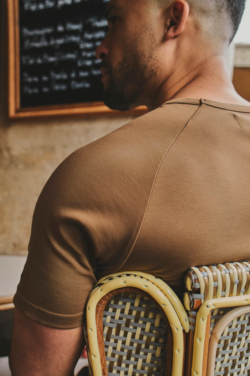 Mercerised Cotton T-Shirt in Chestnut - Image 8