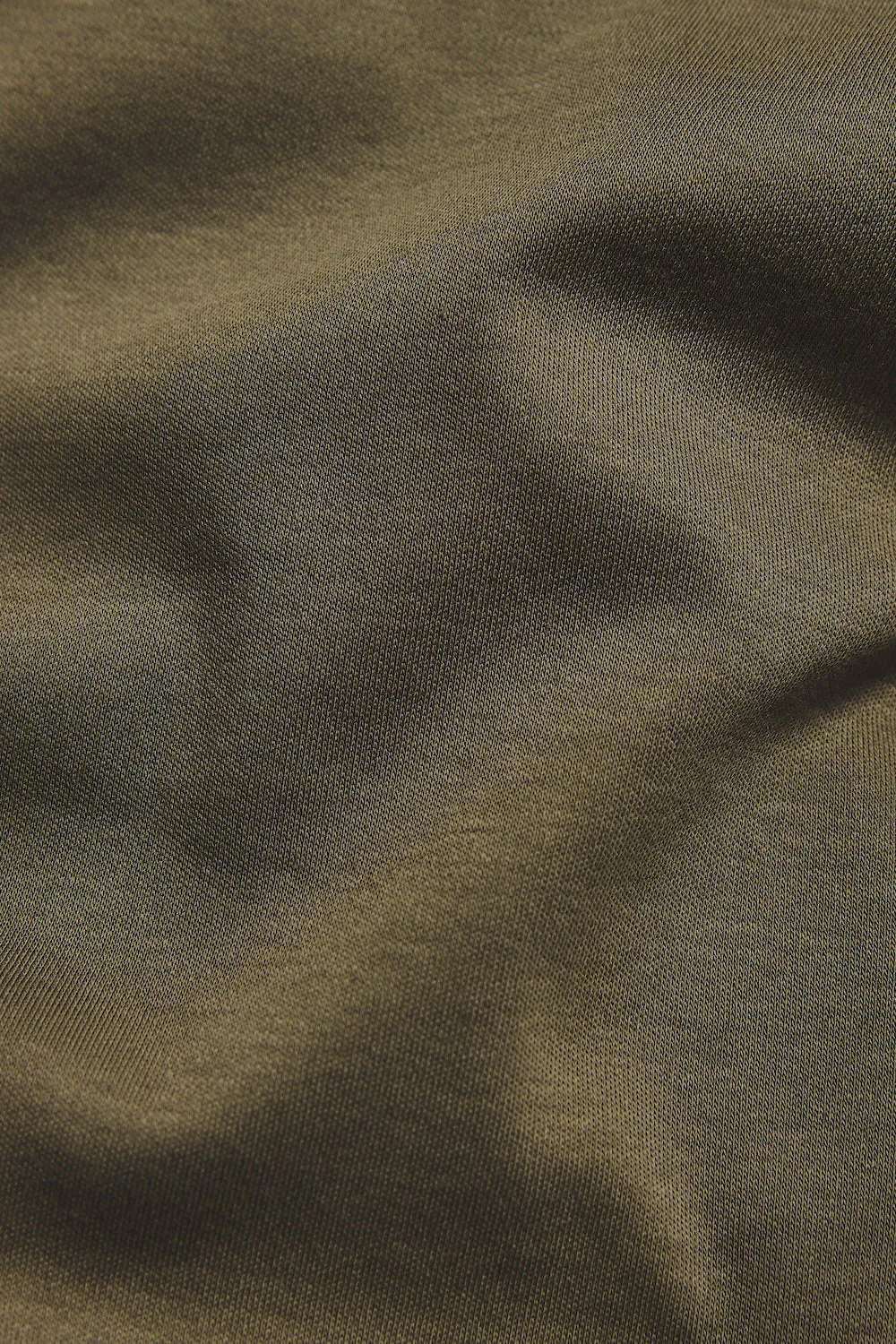 Mercerised Cotton T-Shirt in Khaki - Image 6