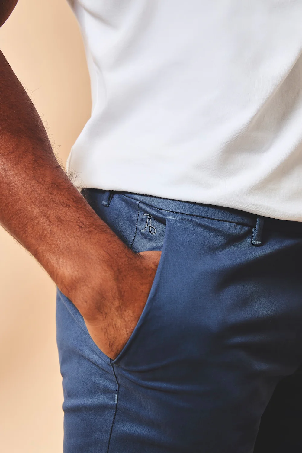 Muscle Fit Stretch Chino Shorts - Shorter Length in Airforce - Image 4