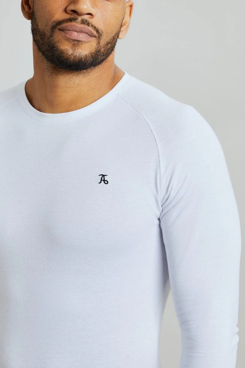 Pique T-Shirt (LS) In White - Image 6