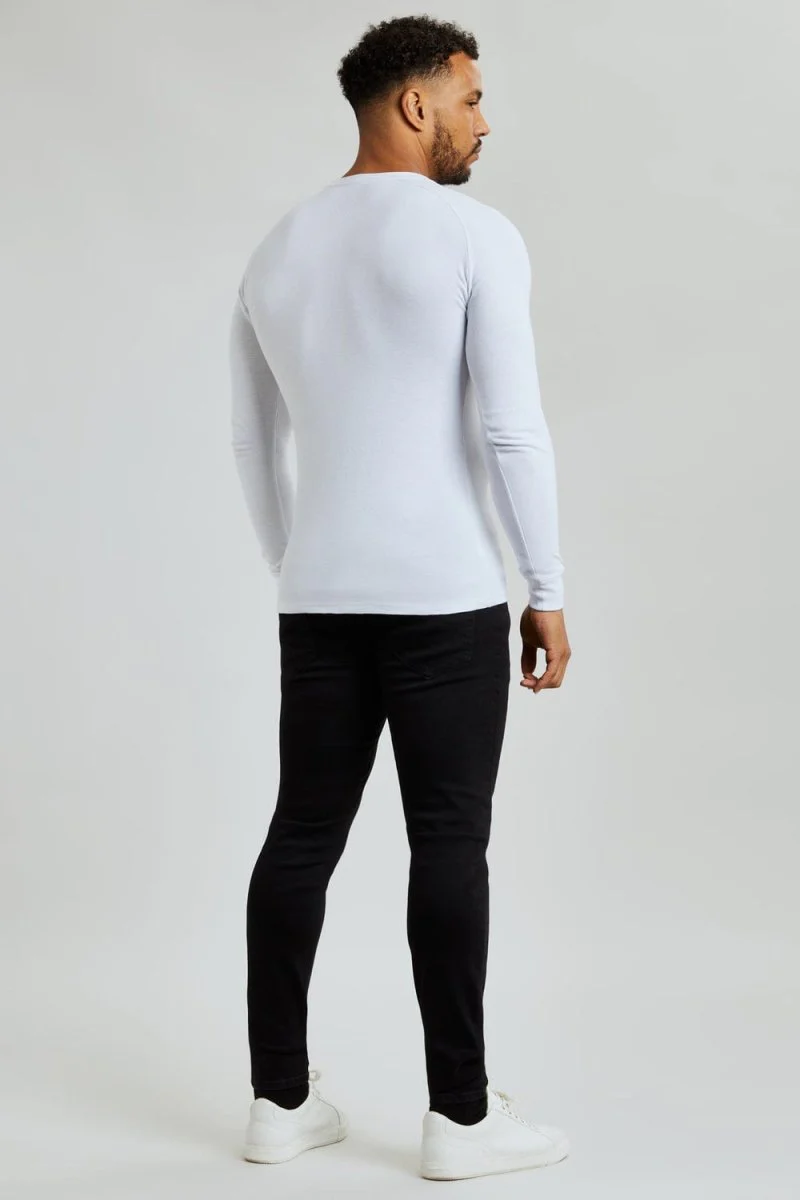 Pique T-Shirt (LS) In White - Image 8