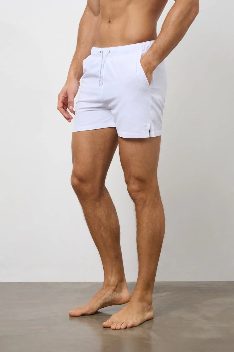 Plain Swim Short in White - Image 5