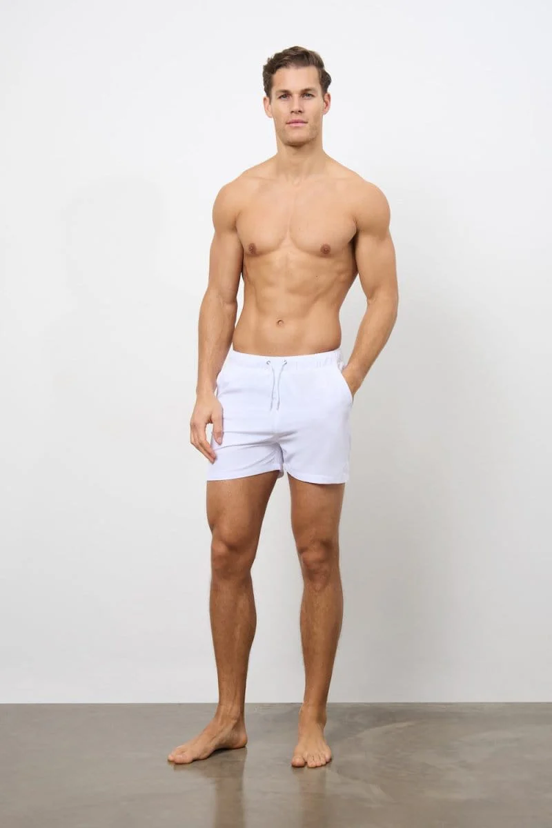 Plain Swim Short in White - Image 6