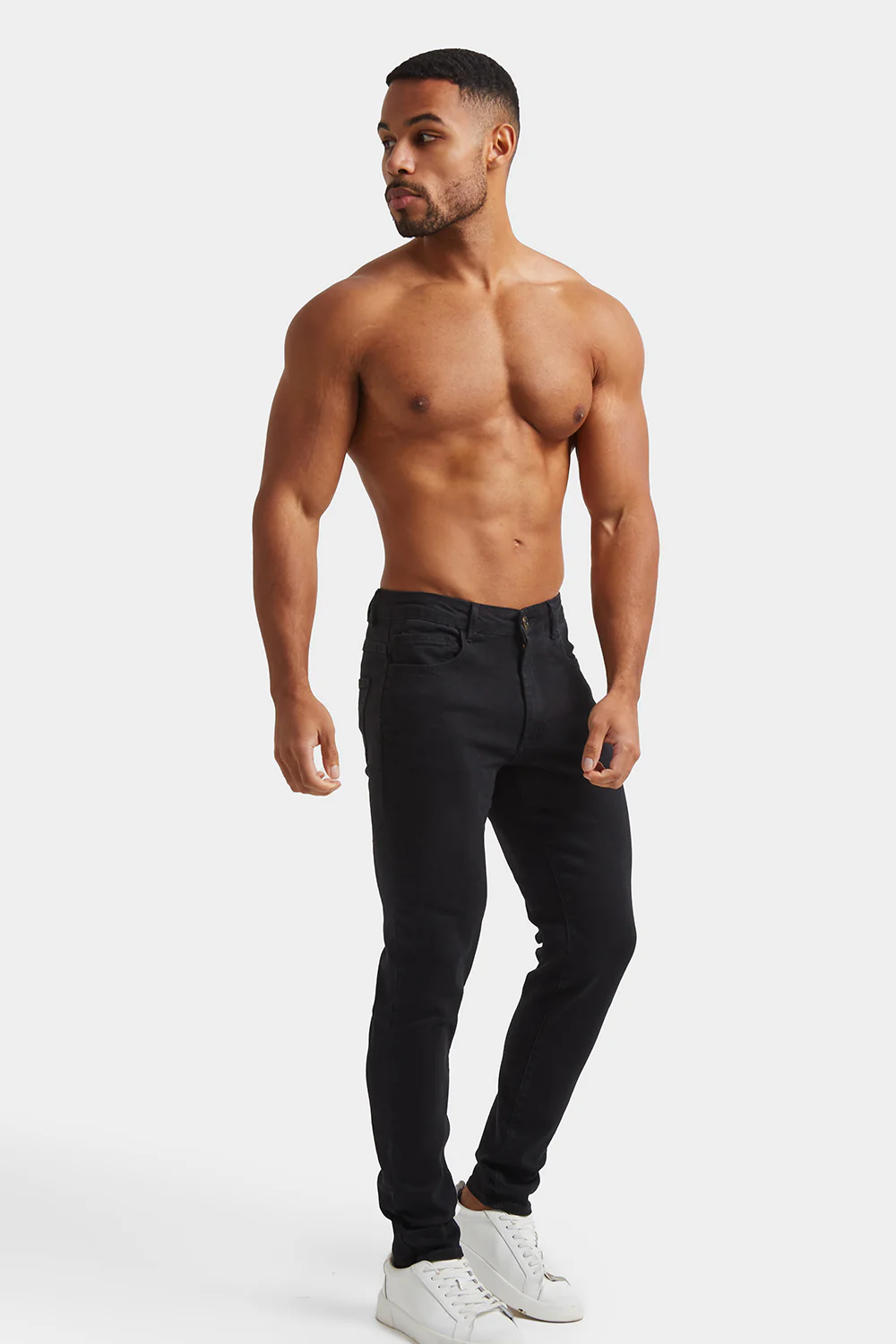 Muscle Fit Jeans in Black - Image 6