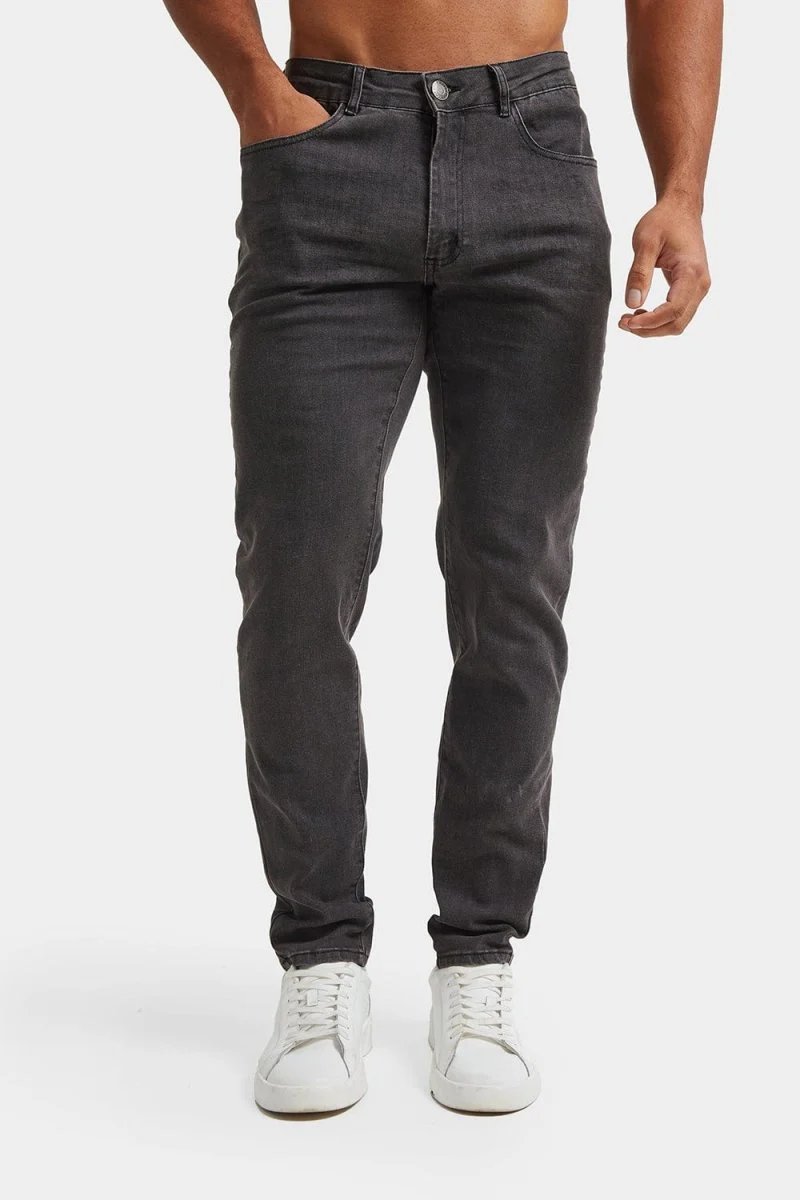 Muscle Fit Jeans in Dark Grey - Image 4