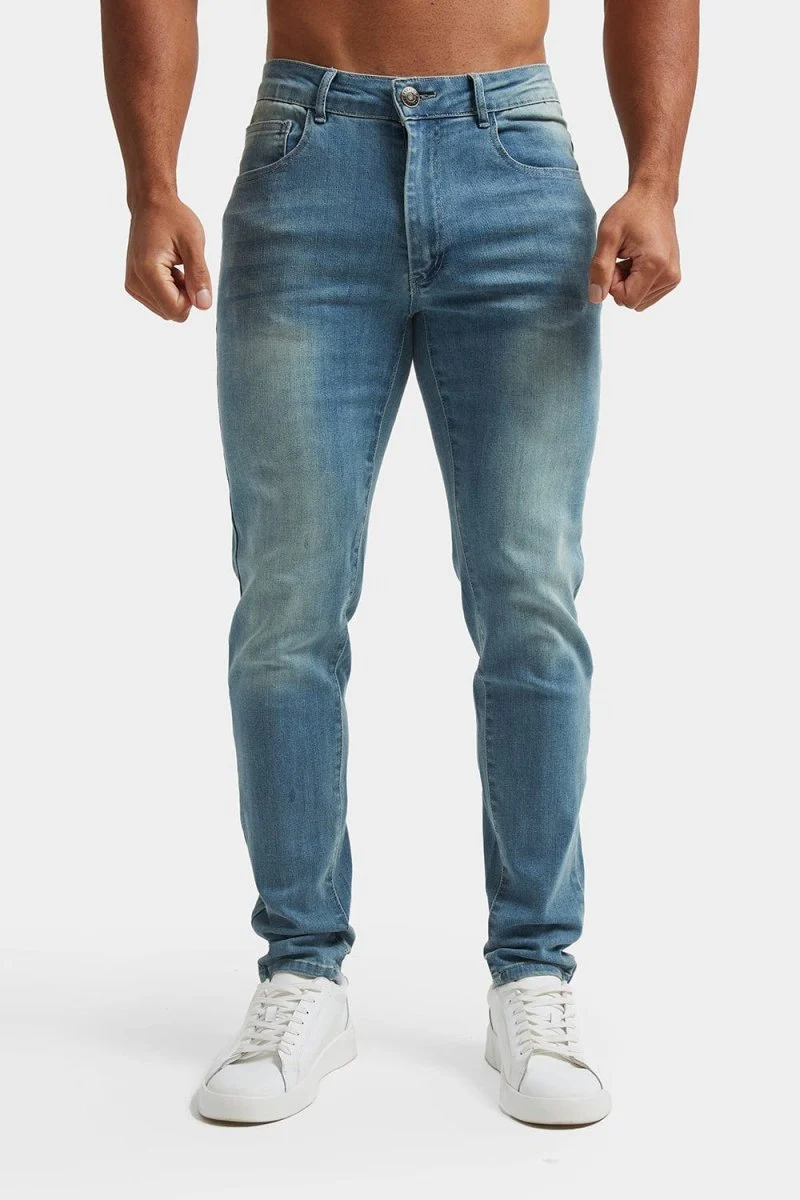 Muscle Fit Jeans in Light Blue - Image 4