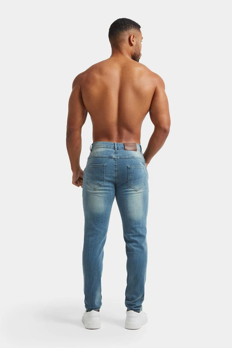 Muscle Fit Jeans in Light Blue - Image 7