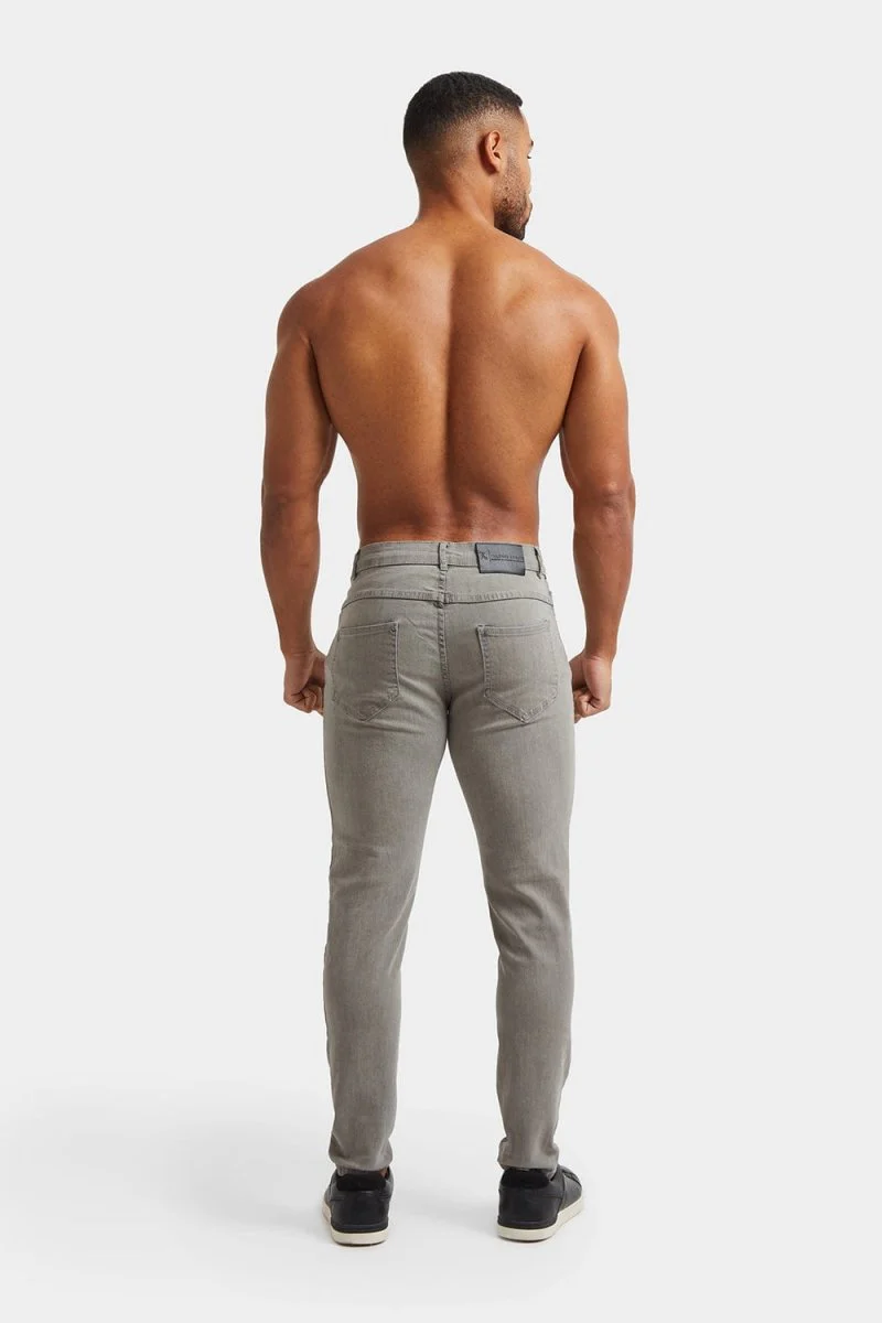 Muscle Fit Jeans in Light Grey - Image 7