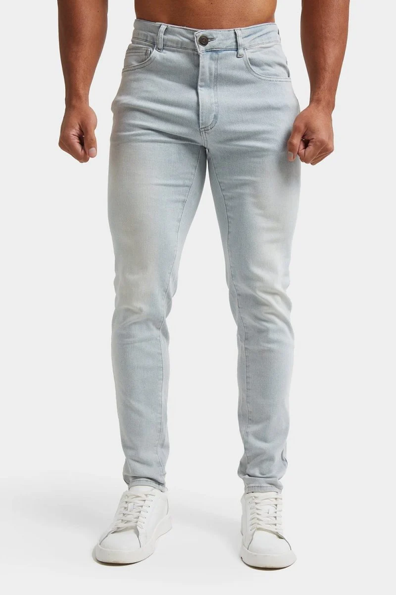 Muscle Fit Jeans in Sky Blue - Image 4