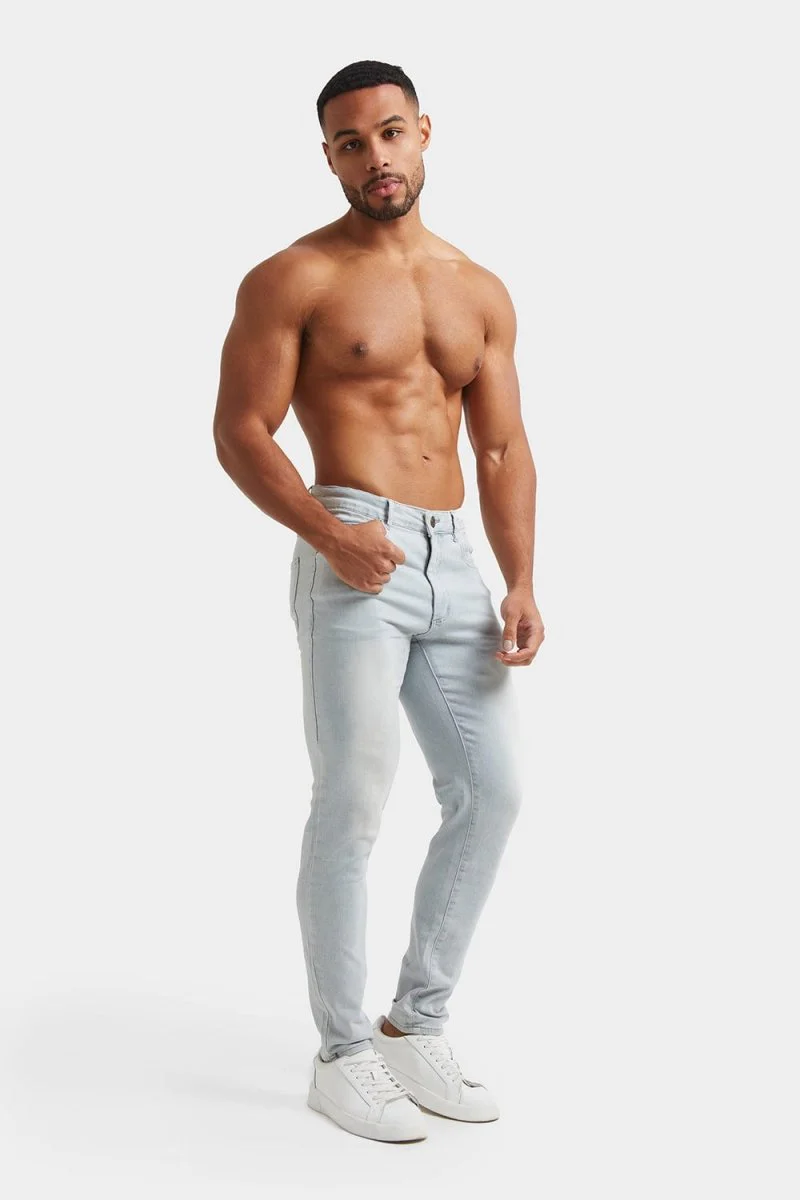 Muscle Fit Jeans in Sky Blue - Image 5
