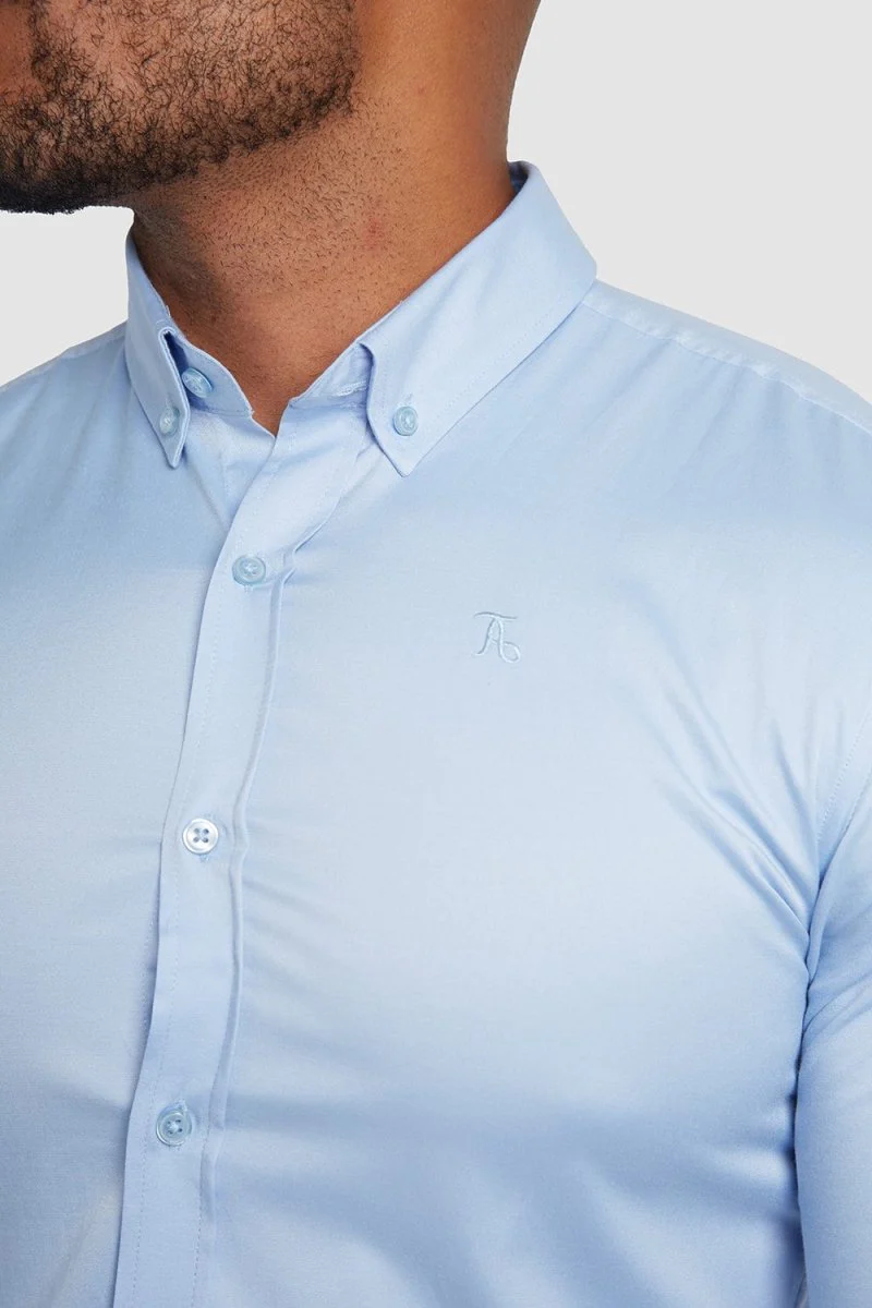 Muscle Fit Signature Shirt 2.0 in Blue - Image 3