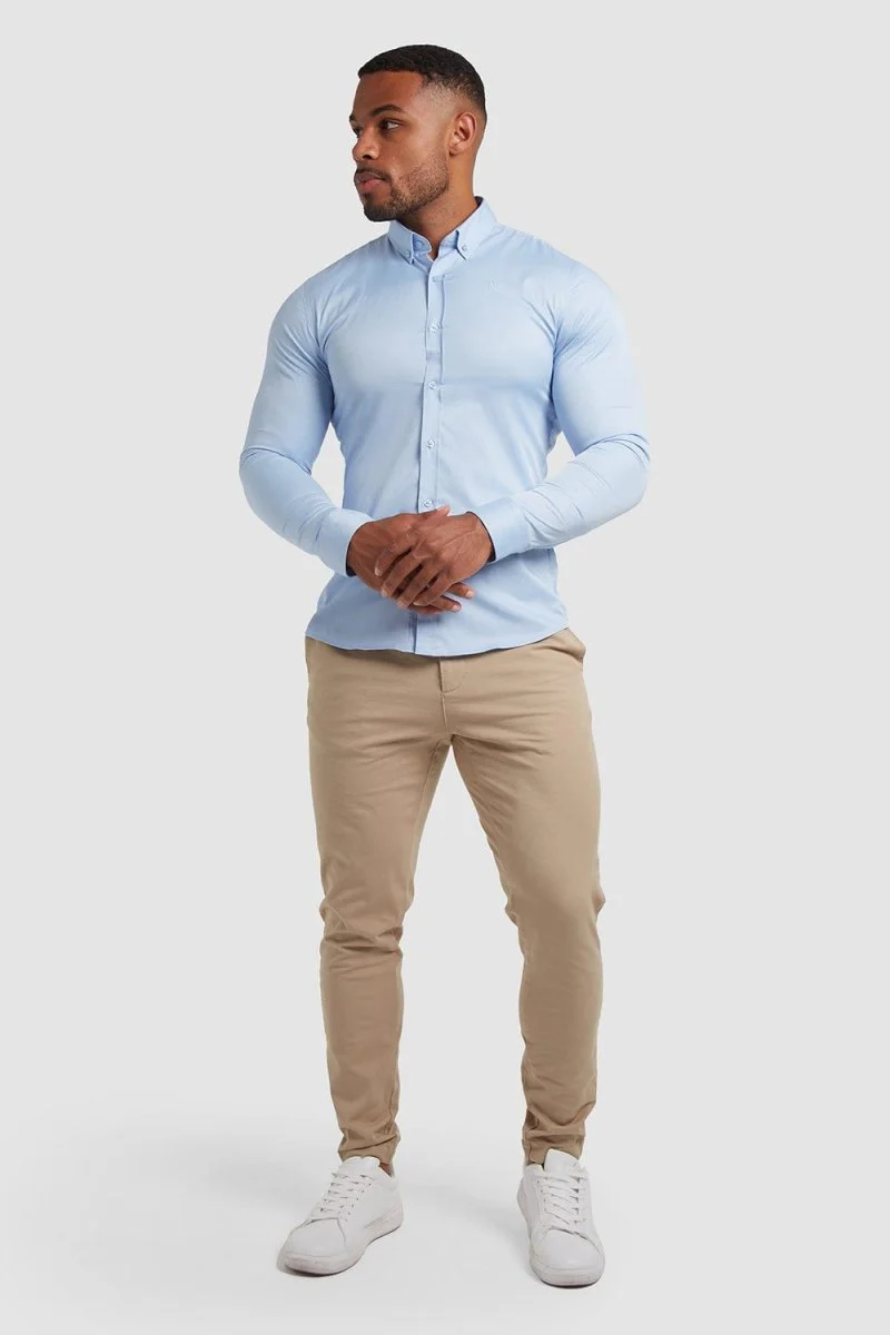 Muscle Fit Signature Shirt 2.0 in Blue - Image 5