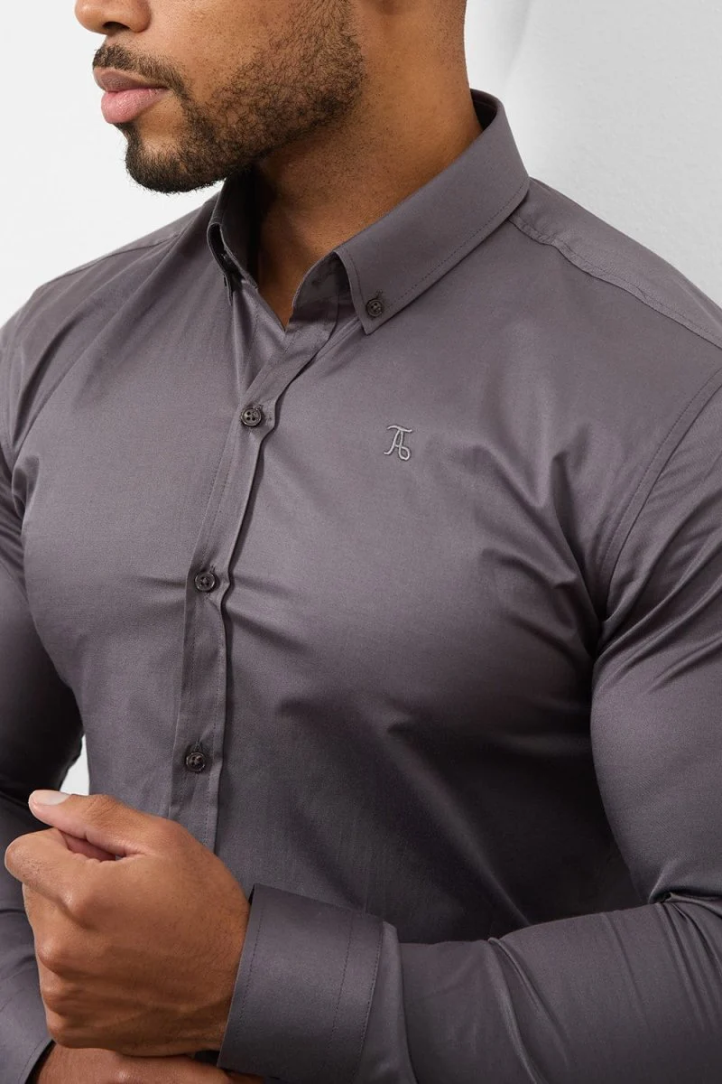 Muscle Fit Signature Shirt 2.0 in Grey - Image 3