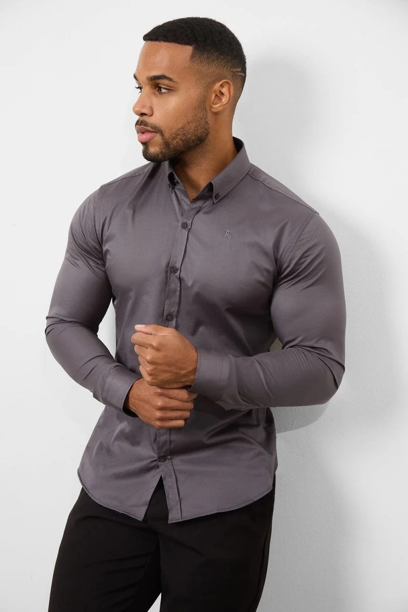 Muscle Fit Signature Shirt 2.0 in Grey - Image 4