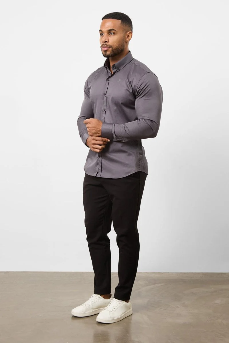 Muscle Fit Signature Shirt 2.0 in Grey - Image 5