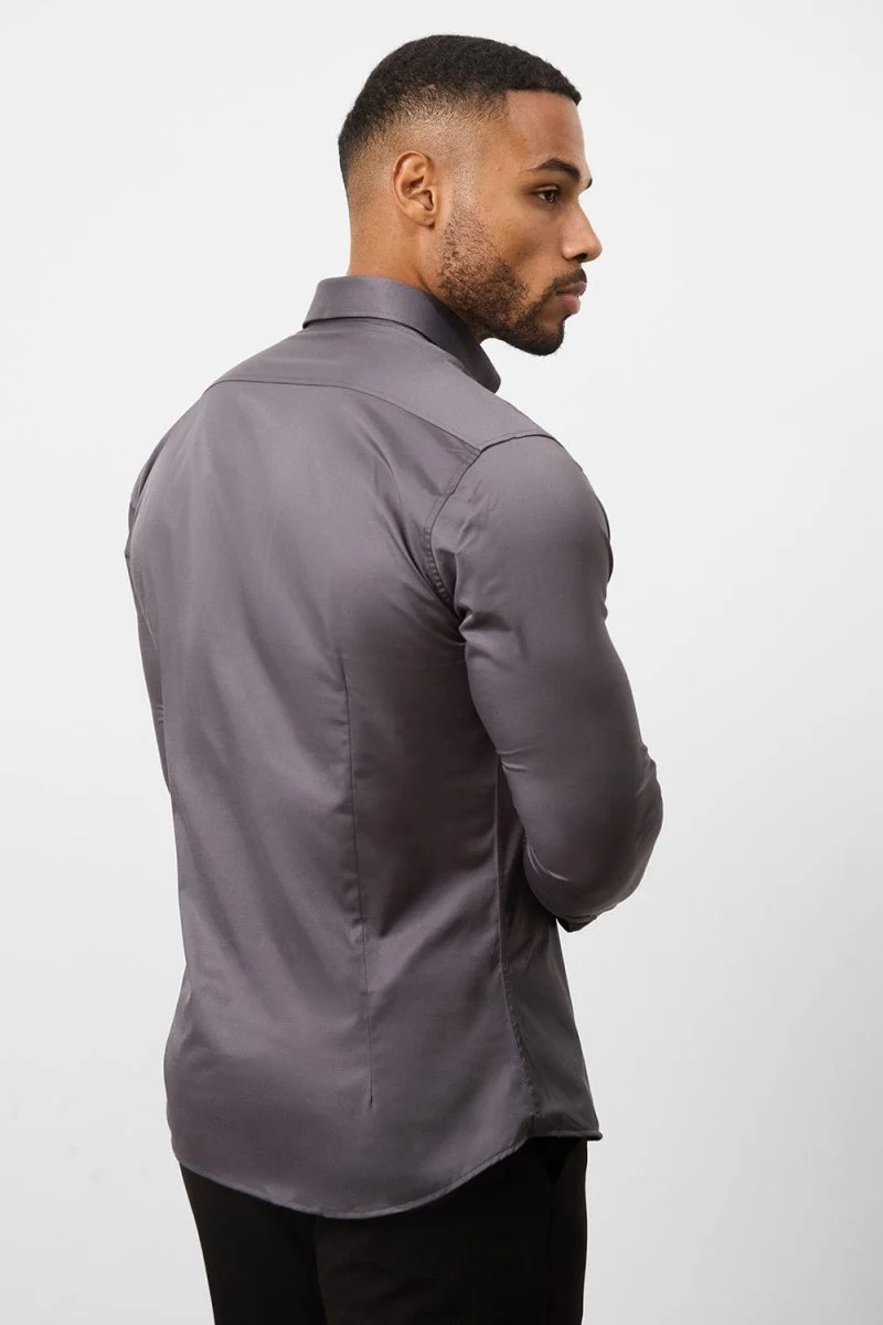 Muscle Fit Signature Shirt 2.0 in Grey - Image 6