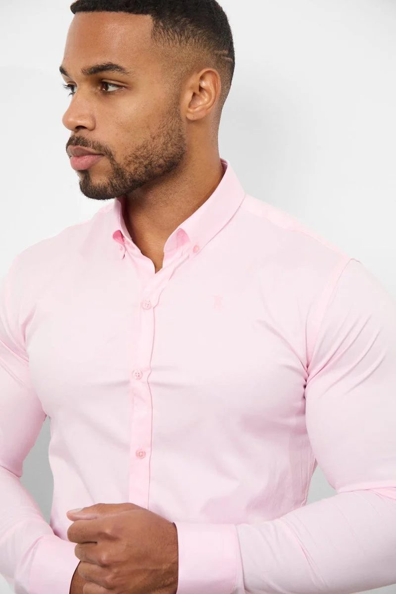 Muscle Fit Signature Shirt 2.0 in Pink - Image 3