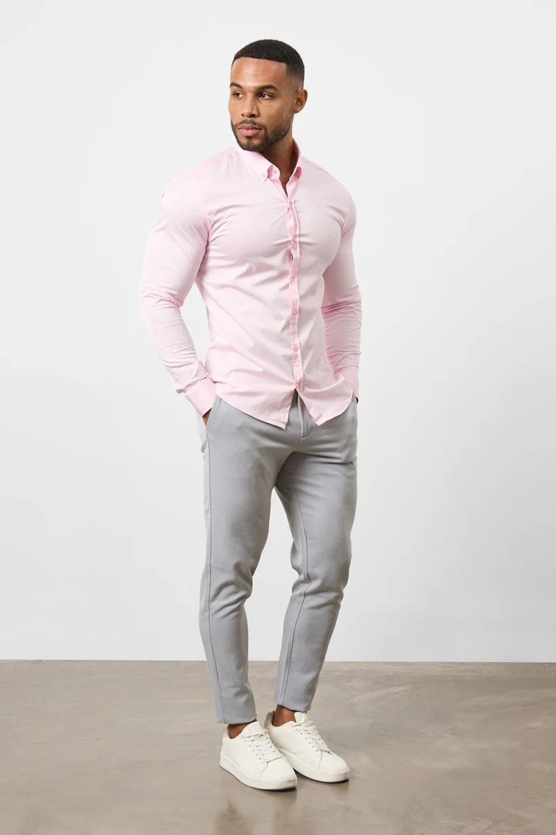 Muscle Fit Signature Shirt 2.0 in Pink - Image 5