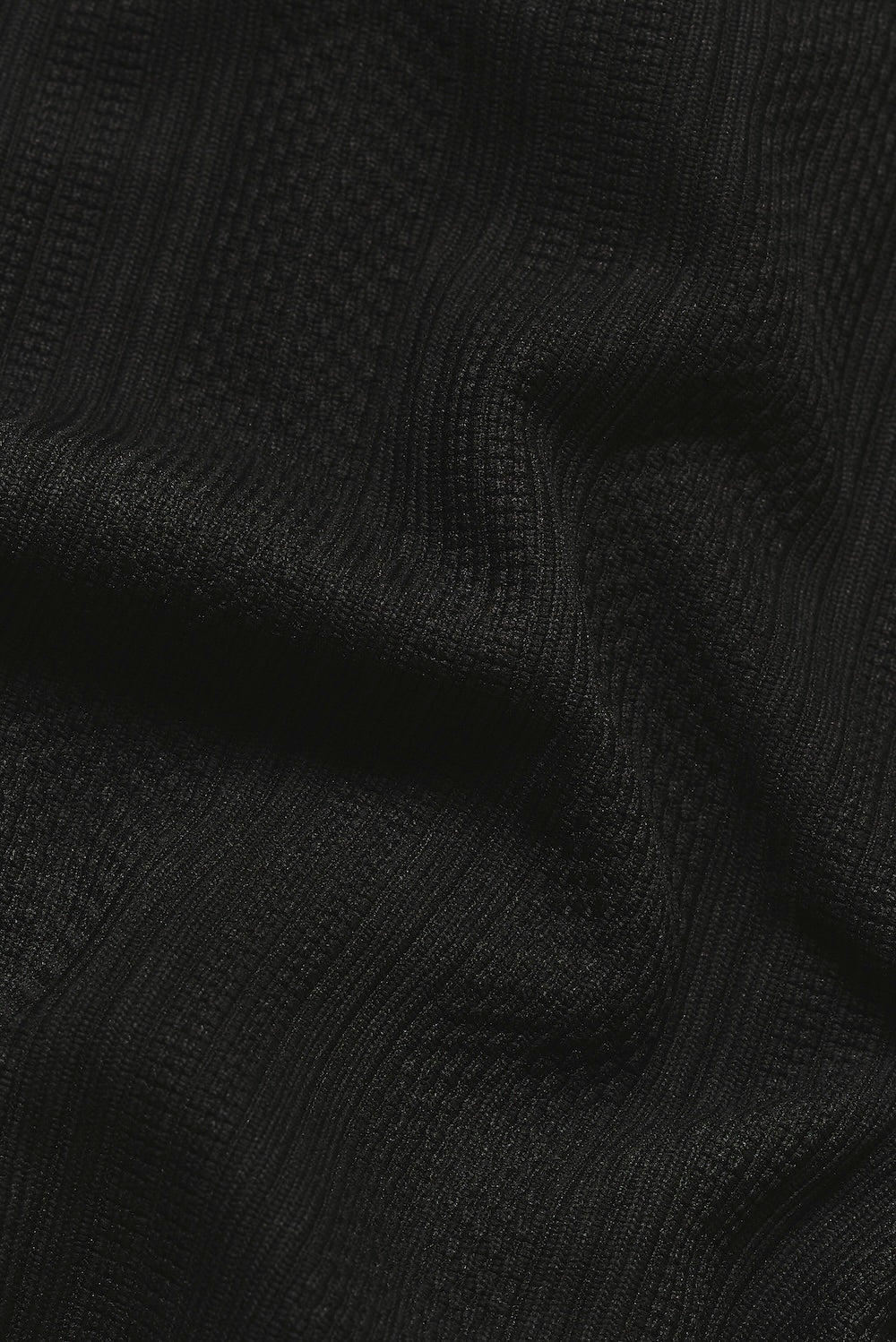 Stripe Patterned Cuban Collar Shirt in Black - Image 7