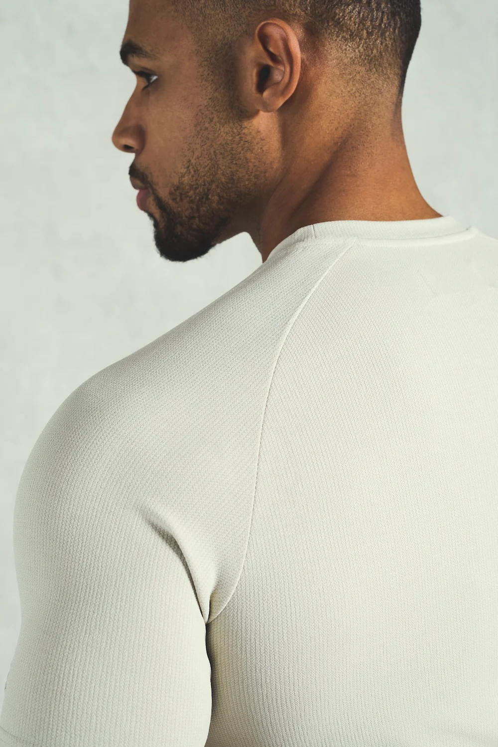 Textured Jersey T-Shirt in Alabaster - Image 5