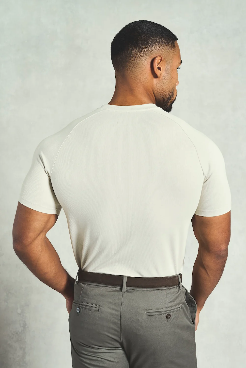 Textured Jersey T-Shirt in Alabaster - Image 6