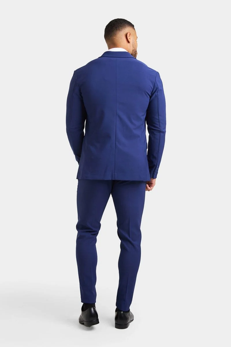 True Muscle Fit Tech Suit Jacket in Ink Blue - Image 7