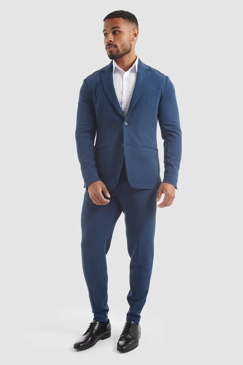 True Muscle Fit Tech Suit Jacket in Navy - Image 7