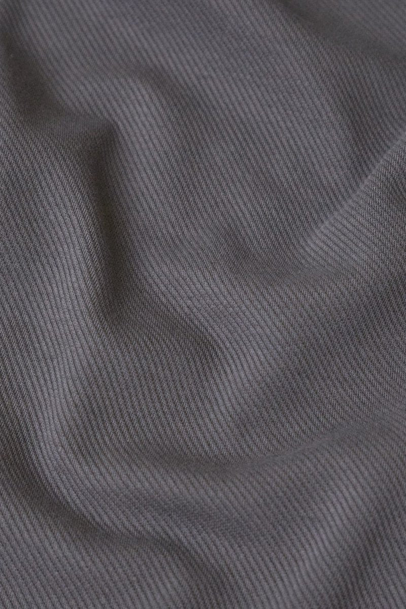 Twill Jersey Shacket in Graphite - Image 5